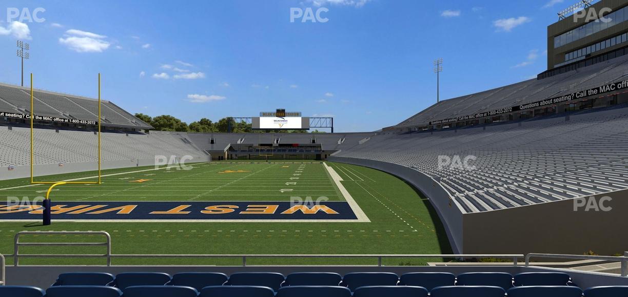 Mountaineer Field at Milan Puskar Stadium - Section Touchdown Terrace A Seat View