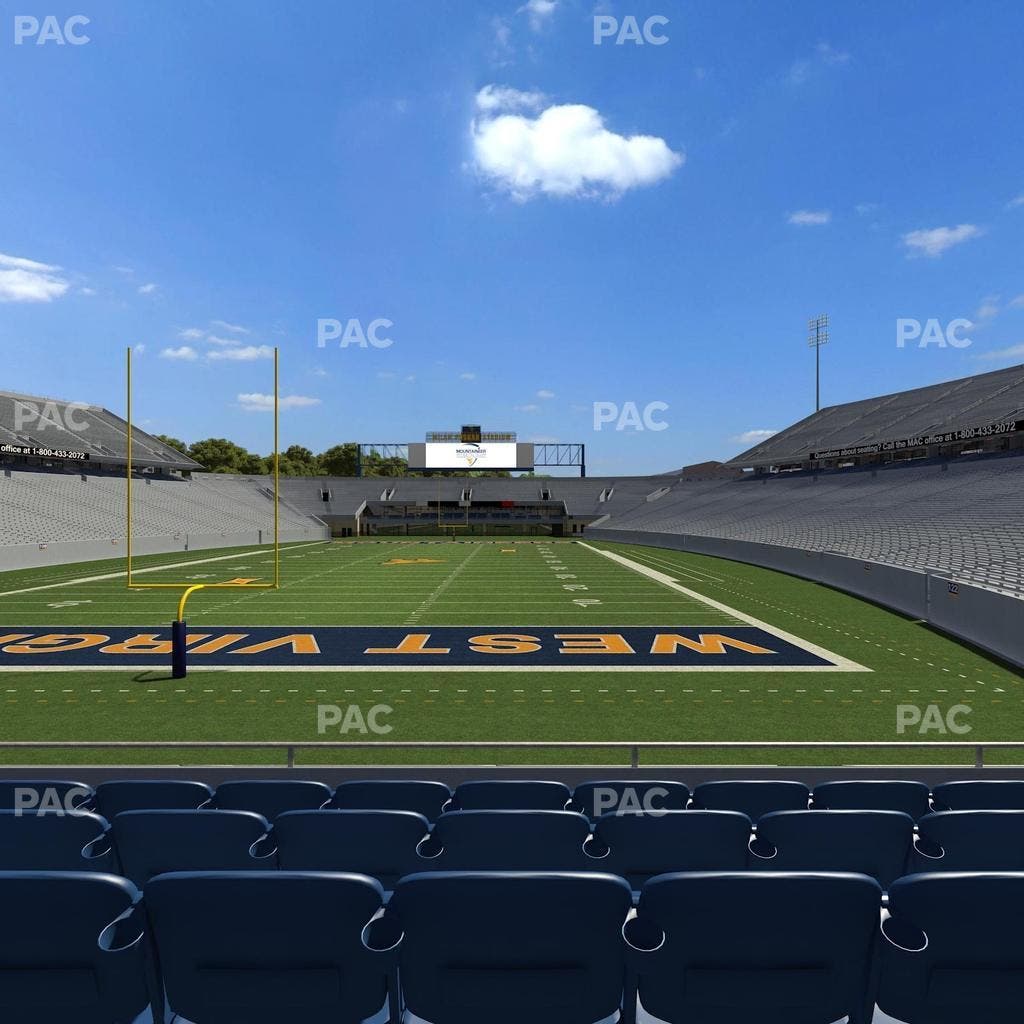 Mountaineer Field at Milan Puskar Stadium - Section Touchdown Terrace B Seat View