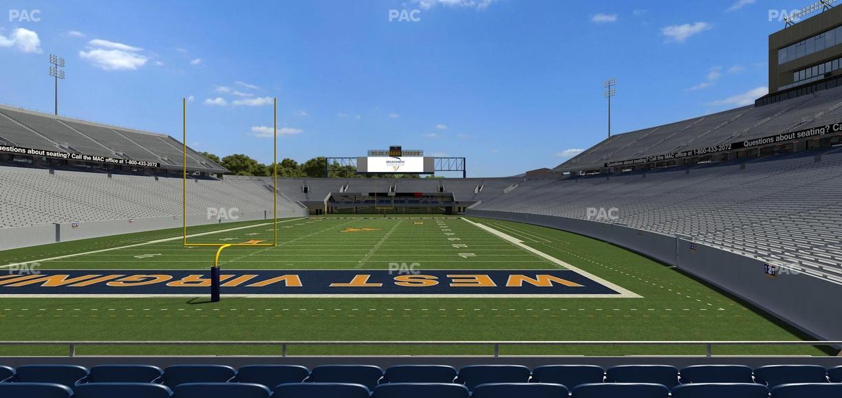 Mountaineer Field at Milan Puskar Stadium - Section Touchdown Terrace B Seat View
