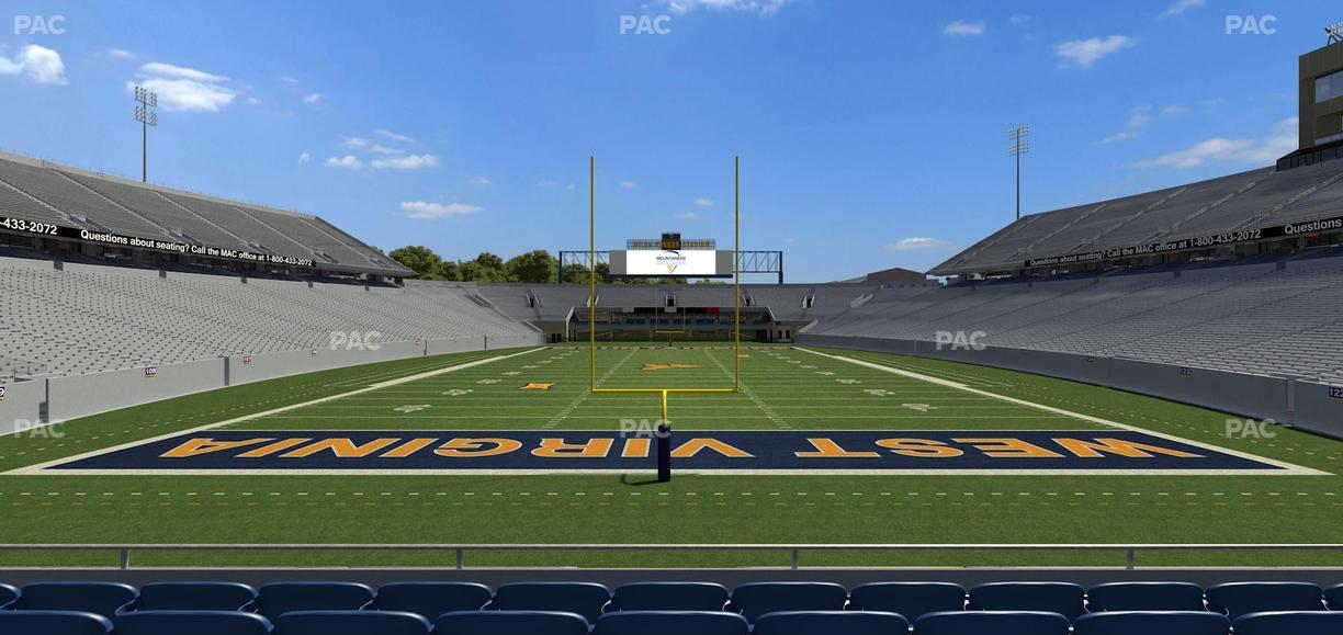 Mountaineer Field at Milan Puskar Stadium - Section Touchdown Terrace C Seat View