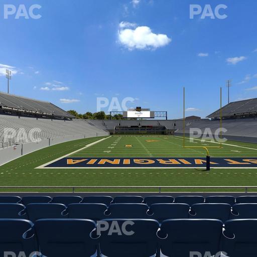 Mountaineer Field at Milan Puskar Stadium - Section Touchdown Terrace D Seat View