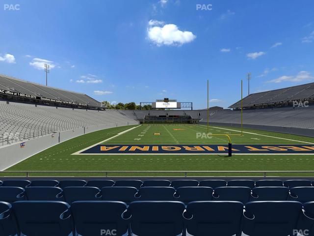 Mountaineer Field at Milan Puskar Stadium - Section Touchdown Terrace D Seat View