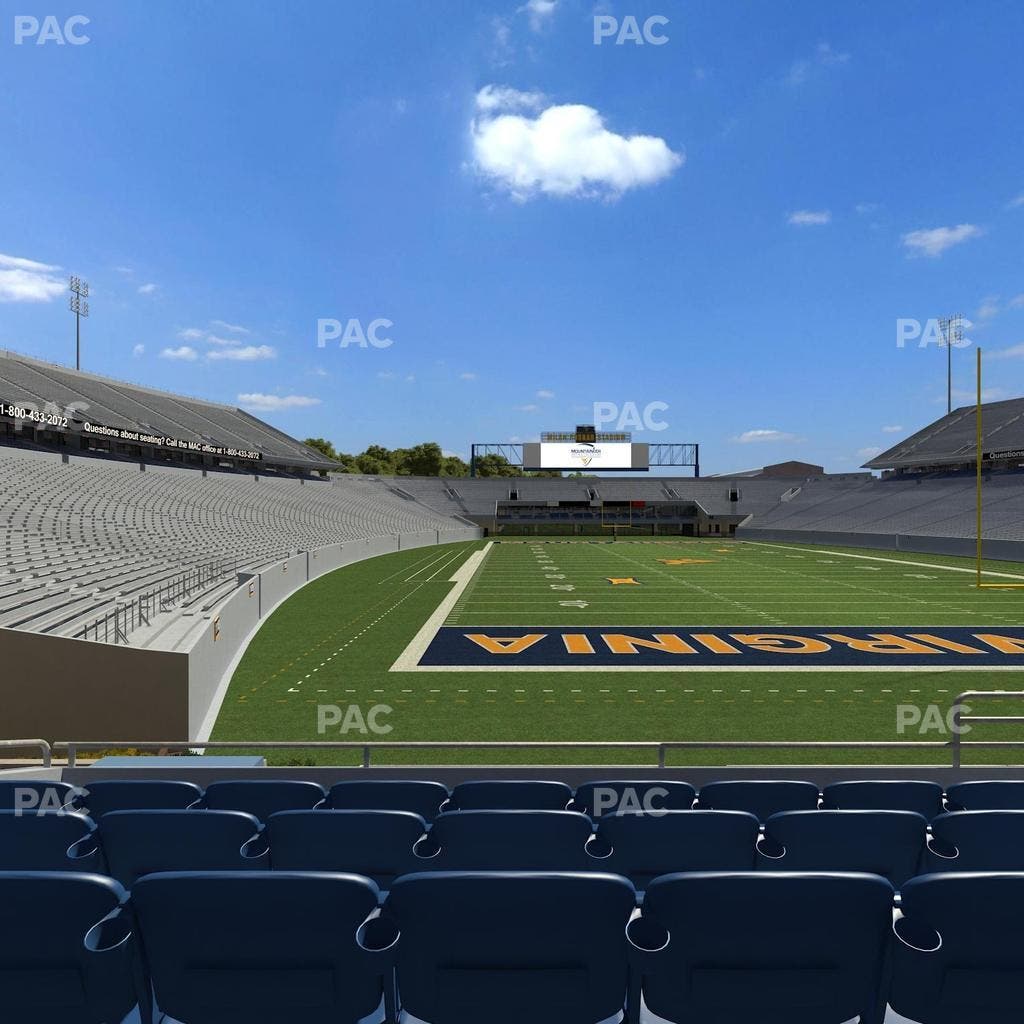 Mountaineer Field at Milan Puskar Stadium - Section Touchdown Terrace E Seat View