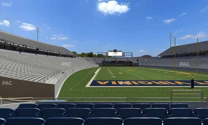 Mountaineer Field at Milan Puskar Stadium - Section Touchdown Terrace E Seat View