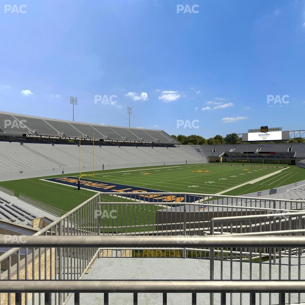 Mountaineer Field at Milan Puskar Stadium - Section Touchdown Terrace Wc Seat View