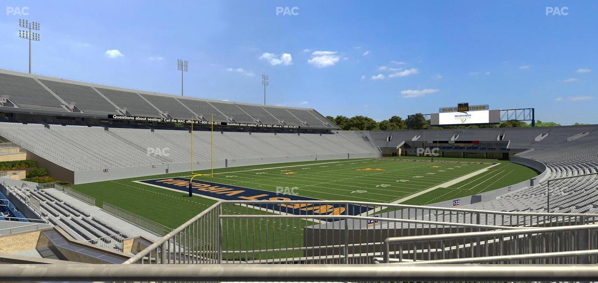 Mountaineer Field at Milan Puskar Stadium - Section Touchdown Terrace Wc Seat View