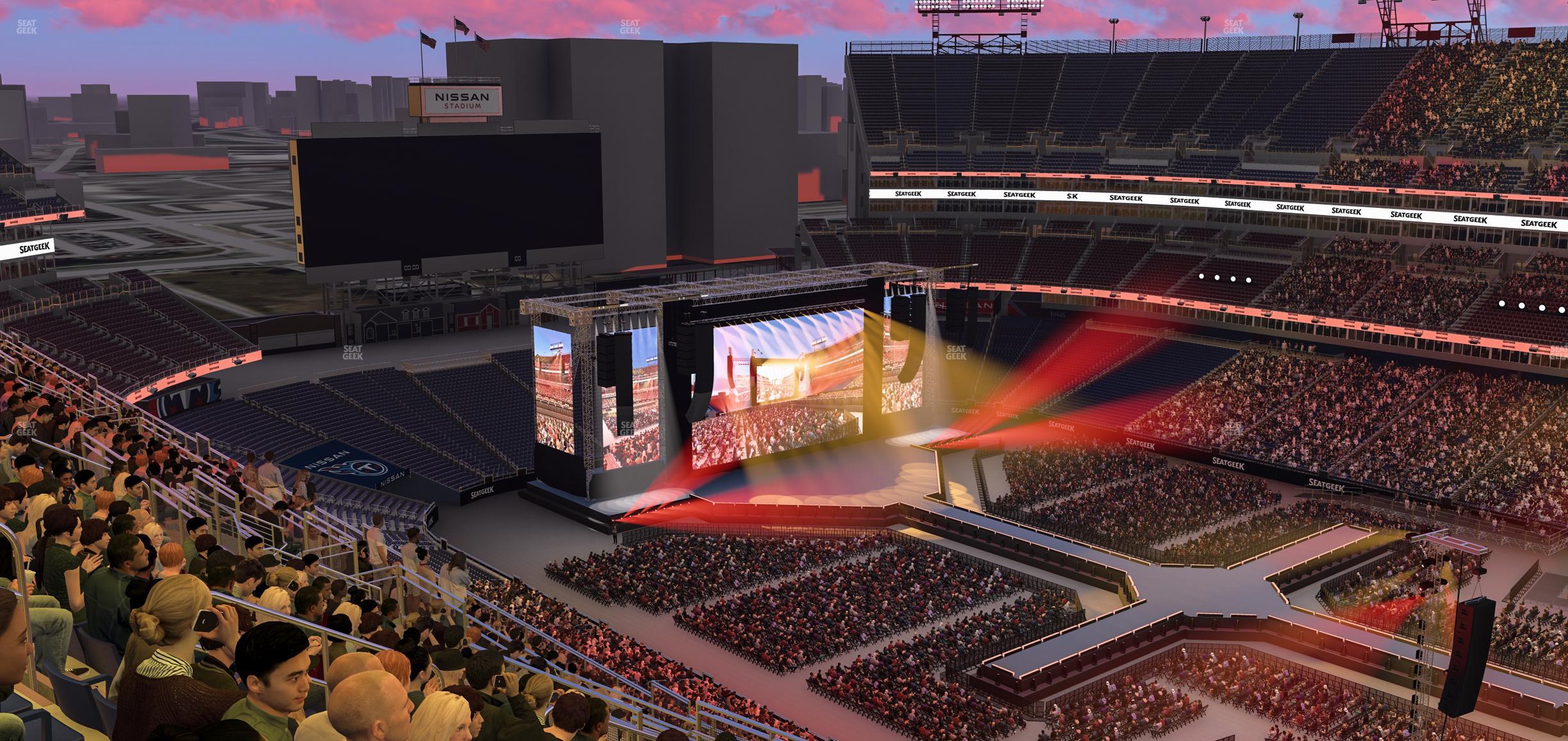 ミュージック THE GREAT VACATION in NISSAN STADIUM Nissan stadium, section 218, home of Tennessee Titans, TSU