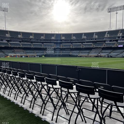 Oakland Coliseum - Section Field Club Sideline Seat View