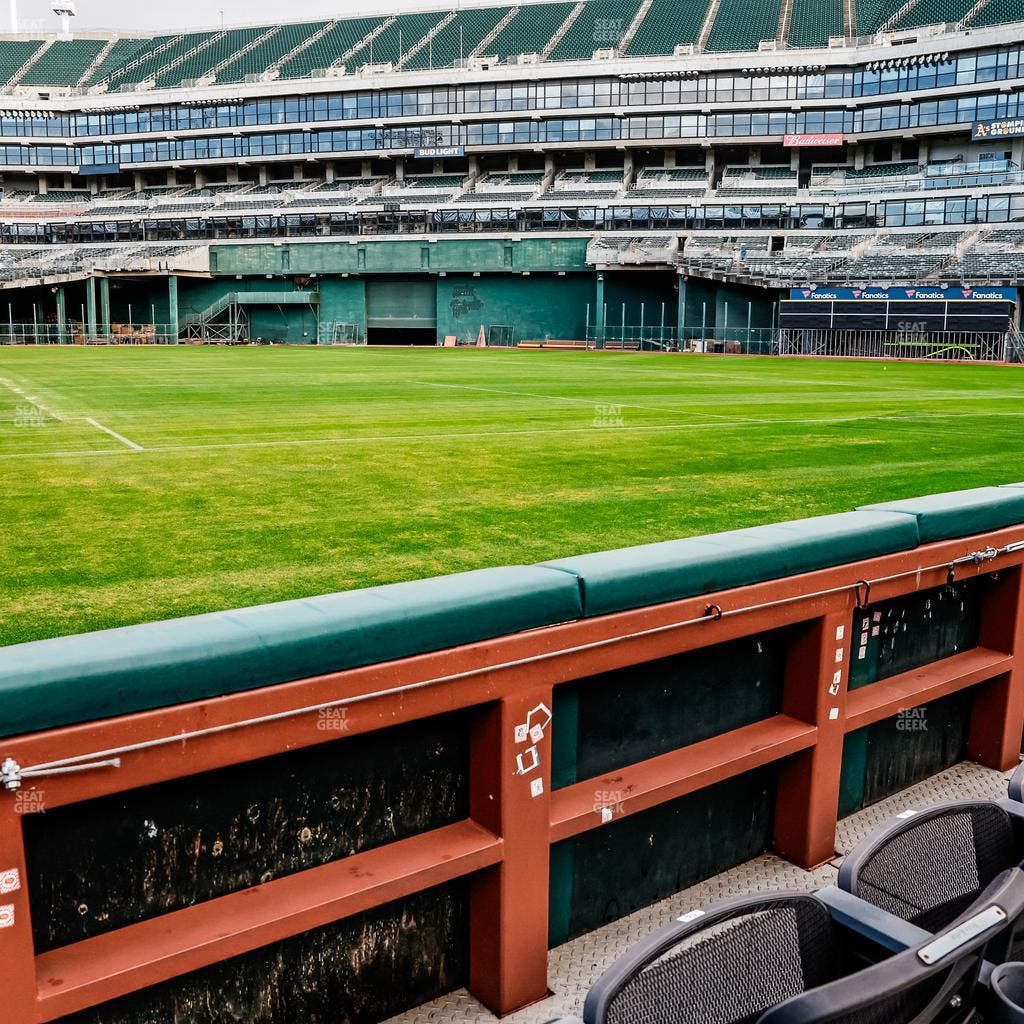 Oakland Coliseum - Section Field Seats Endline Seat View