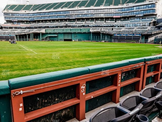 Oakland Coliseum - Section Field Seats Endline Seat View