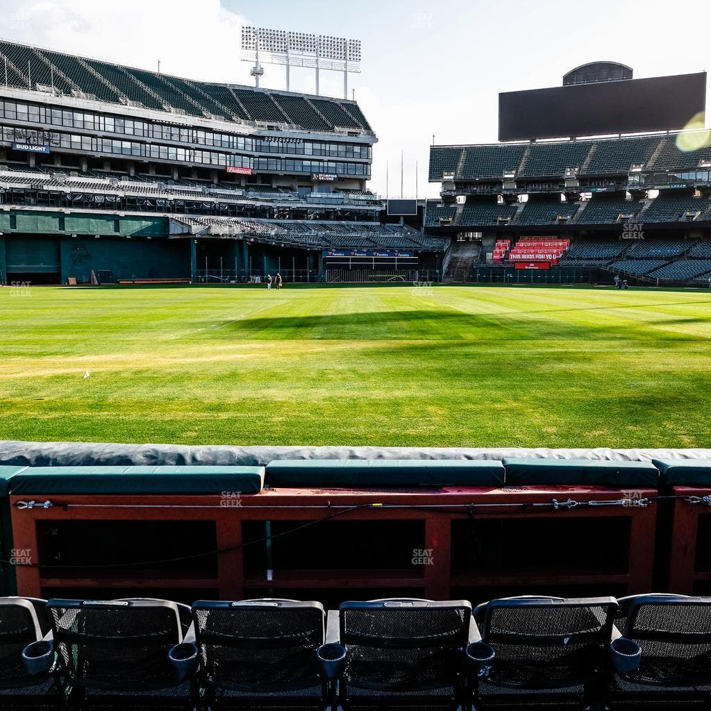 Oakland Coliseum - Section Field Seats Sideline Seat View