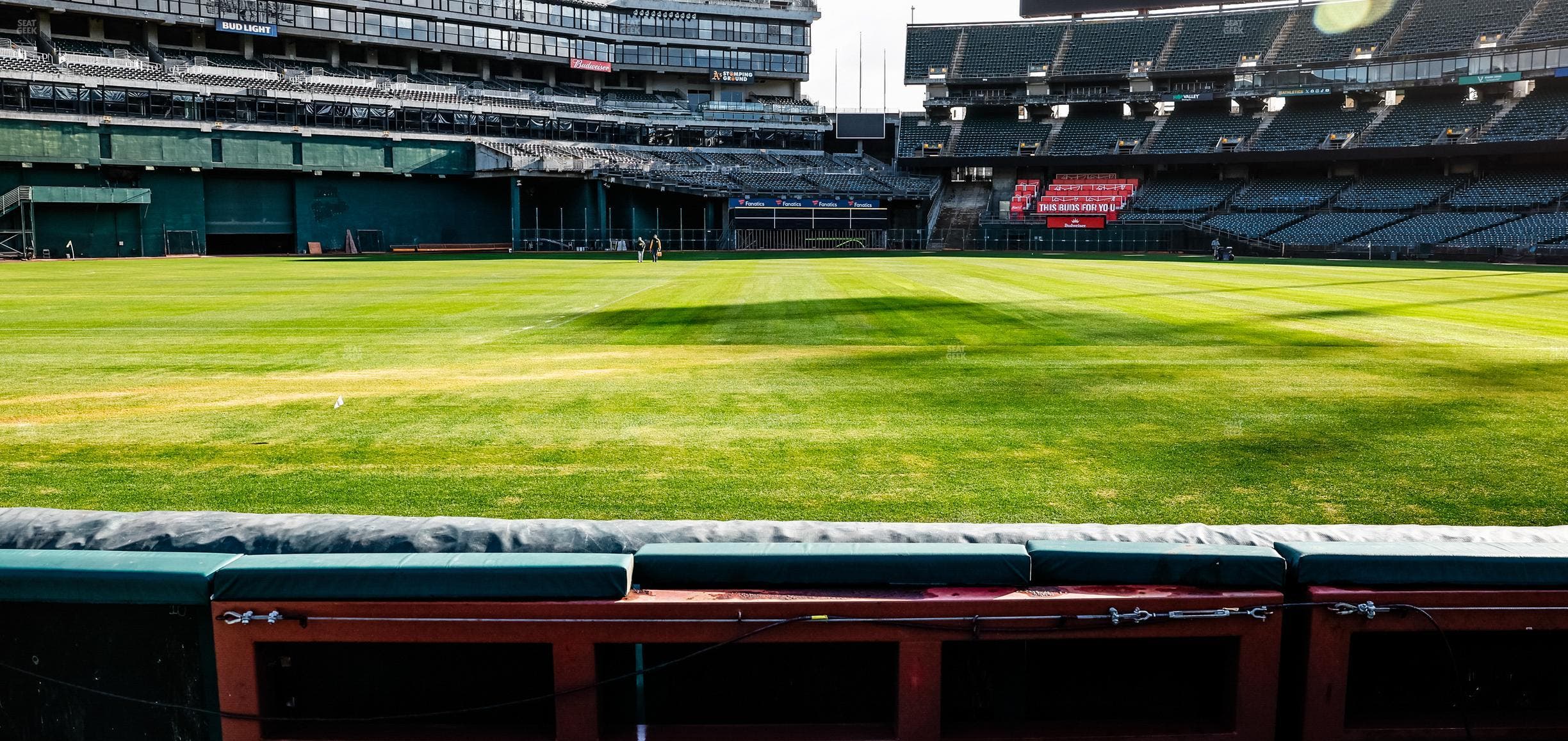 Oakland Coliseum - Section Field Seats Sideline Seat View
