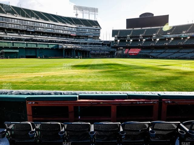 Oakland Coliseum - Section Field Seats Sideline Seat View
