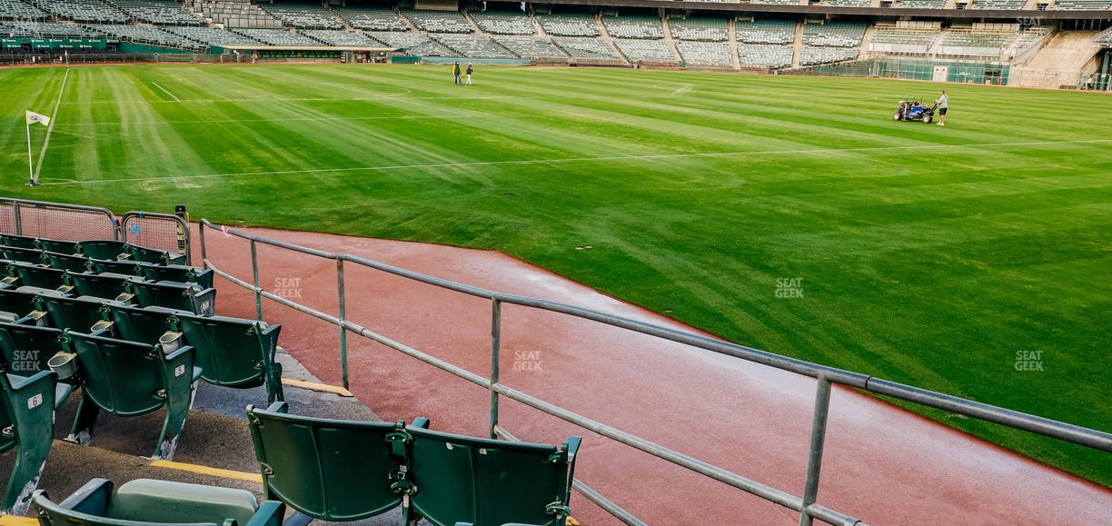Oakland Coliseum - Section Front 104 Seat View