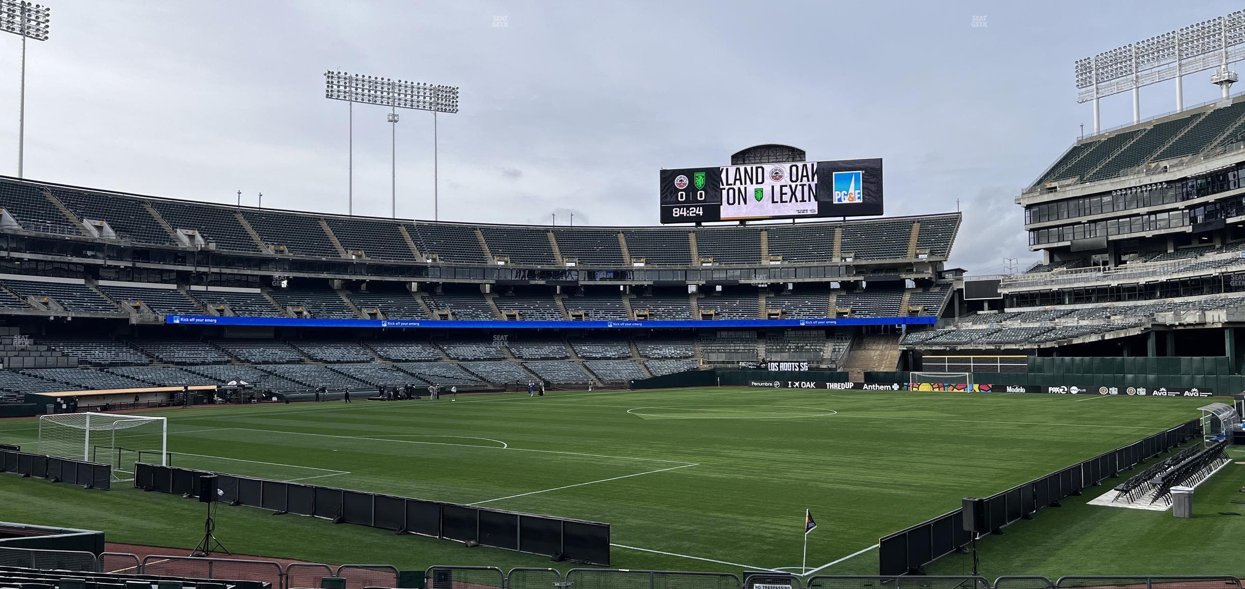 Oakland Coliseum - Section Front 106 Seat View