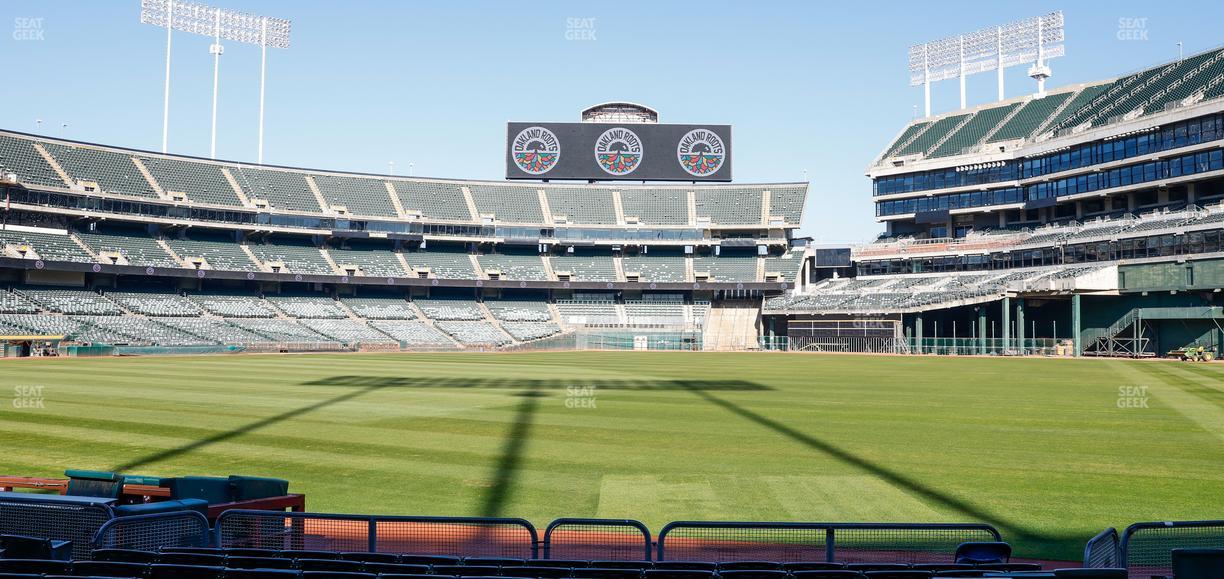 Oakland Coliseum - Section Front 108 Seat View
