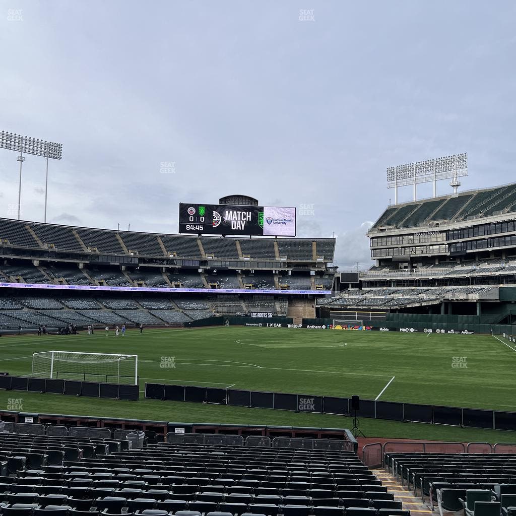 Oakland Coliseum - Section Front 109 Seat View