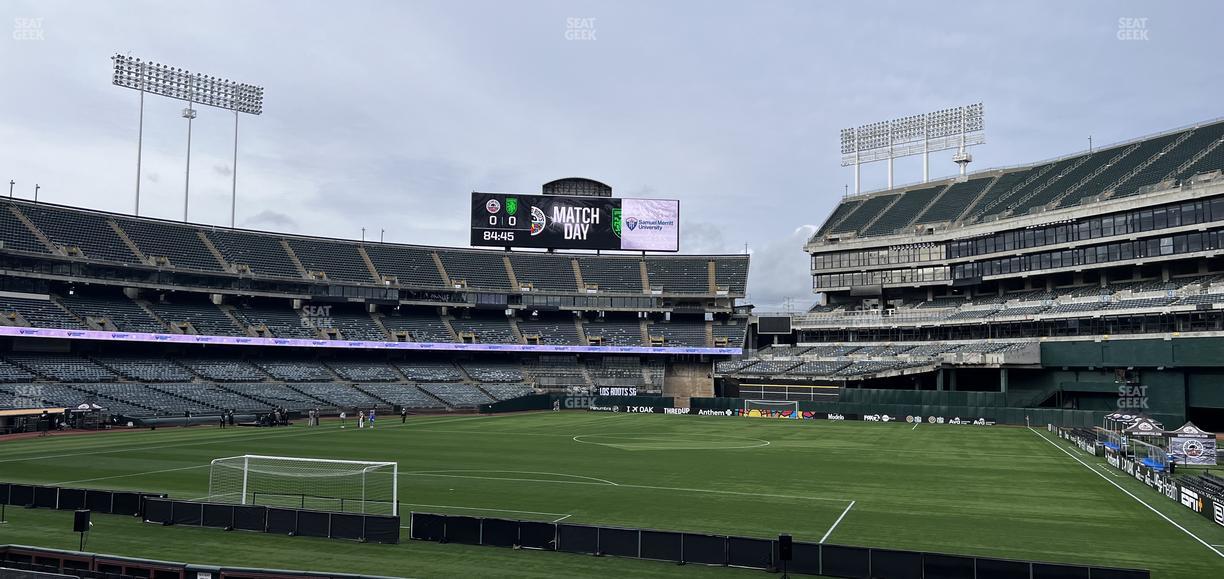 Oakland Coliseum - Section Front 109 Seat View
