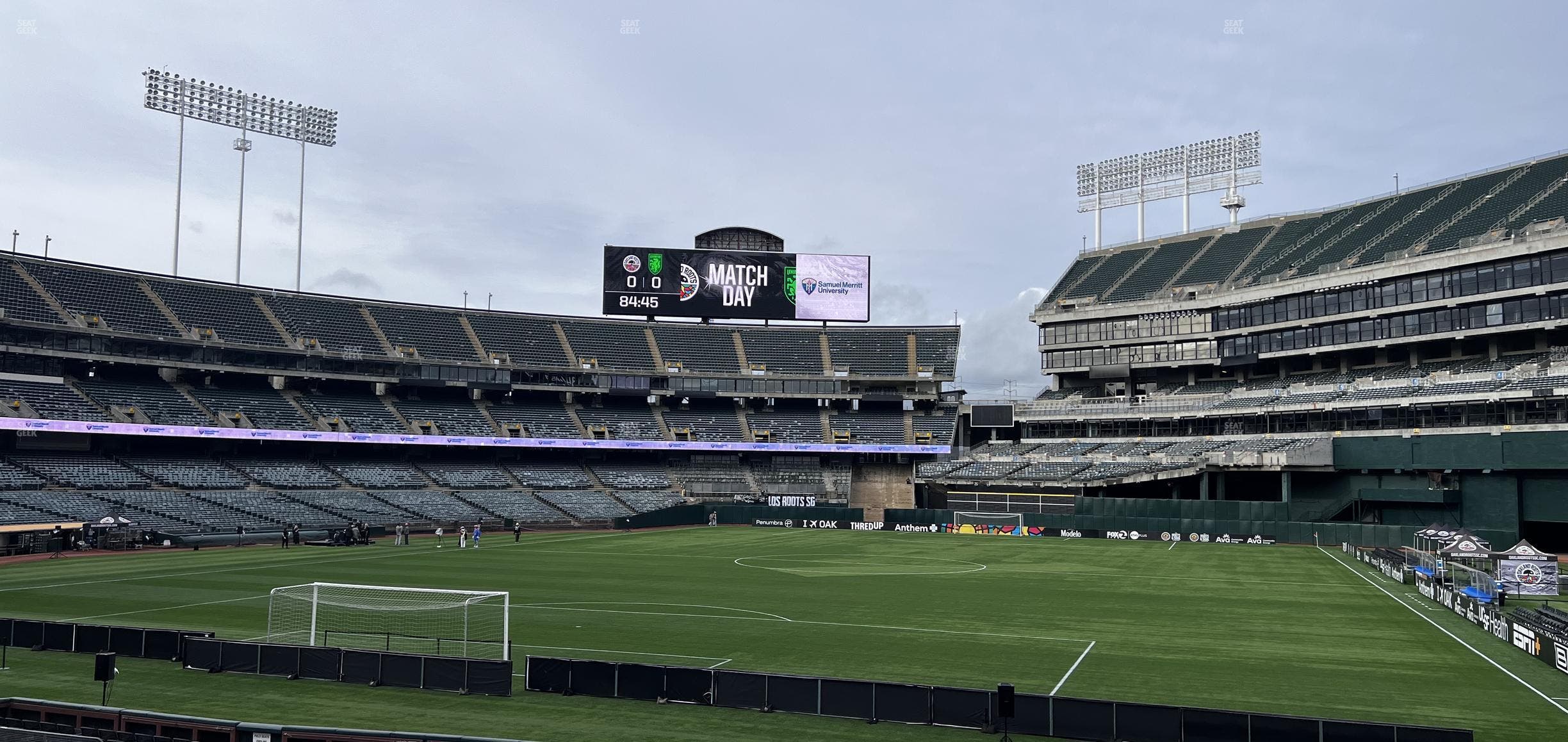 Oakland Coliseum - Section Front 109 Seat View