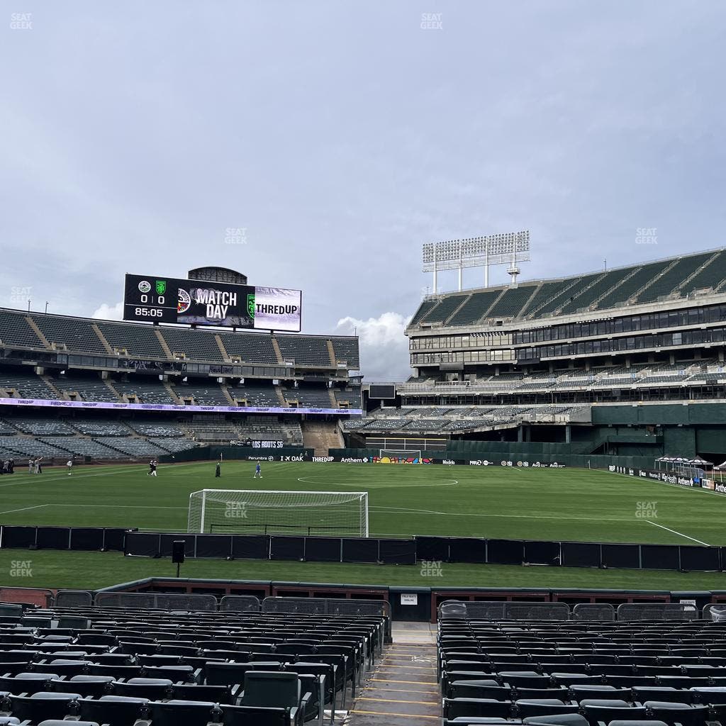 Oakland Coliseum - Section Front 110 Seat View