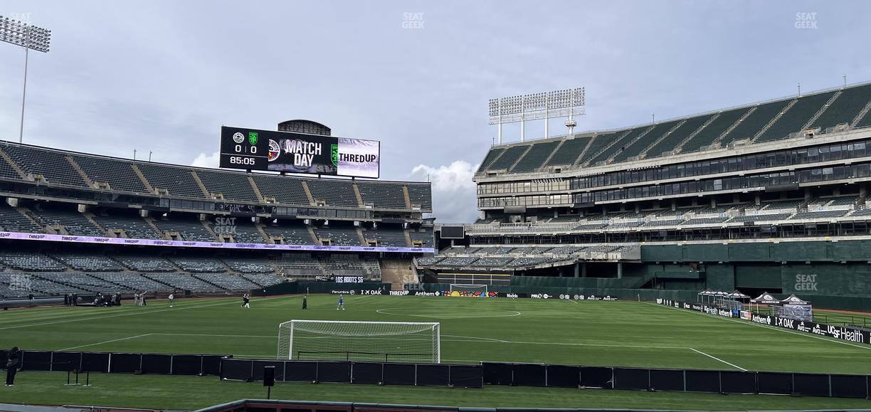Oakland Coliseum - Section Front 110 Seat View