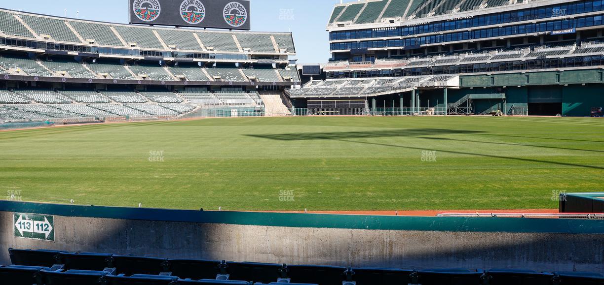 Oakland Coliseum - Section Front 112 Seat View
