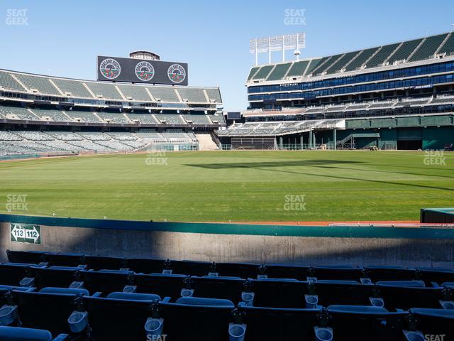 Oakland Coliseum - Section Front 112 Seat View
