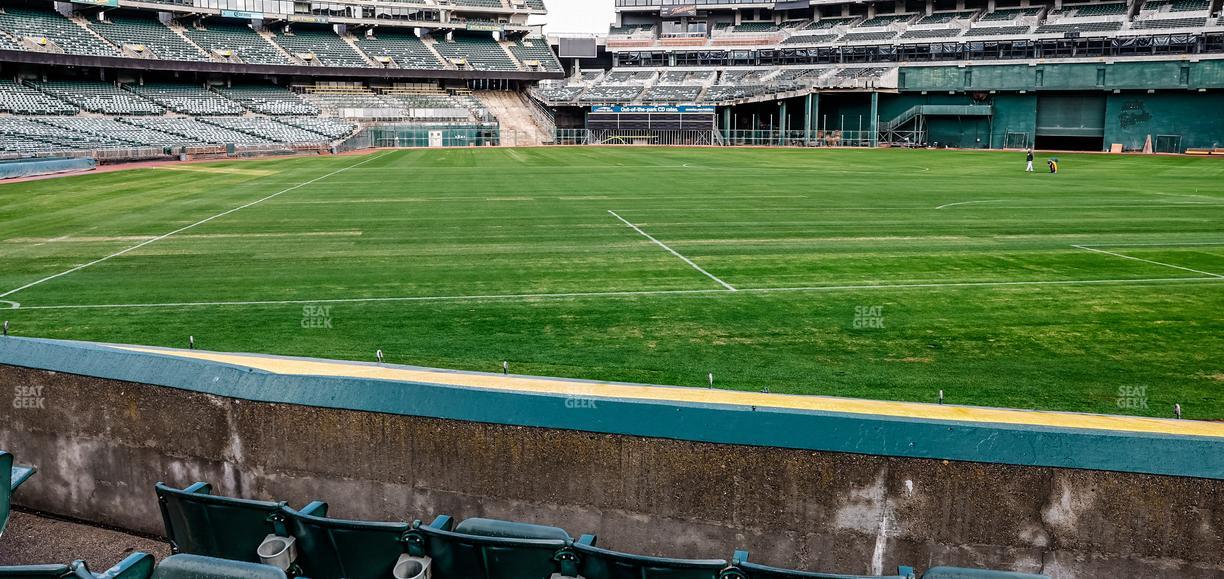 Oakland Coliseum - Section Front 114 Seat View