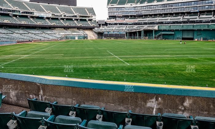 Oakland Coliseum - Section Front 114 Seat View