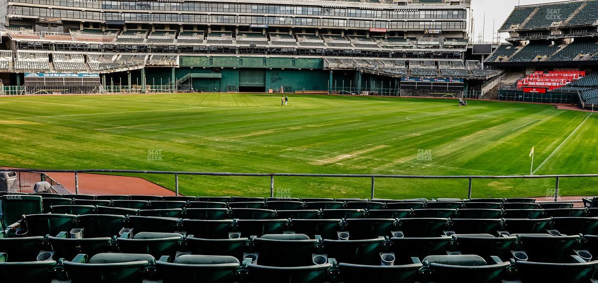 Oakland Coliseum - Section Front 118 Seat View