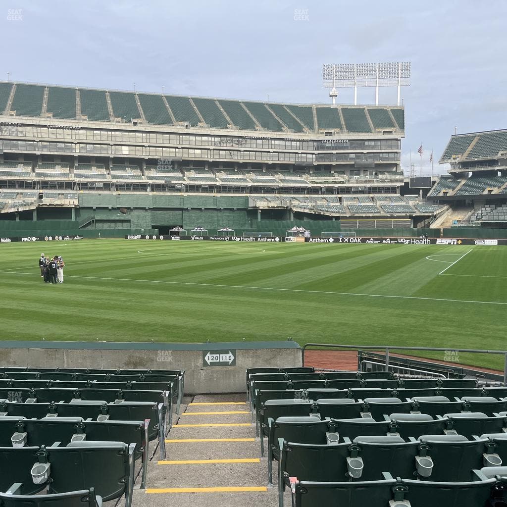 Oakland Coliseum - Section Front 120 Seat View