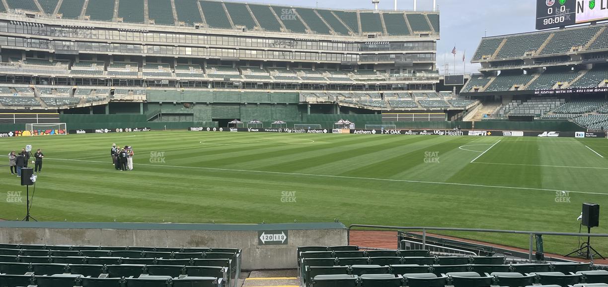 Oakland Coliseum - Section Front 120 Seat View