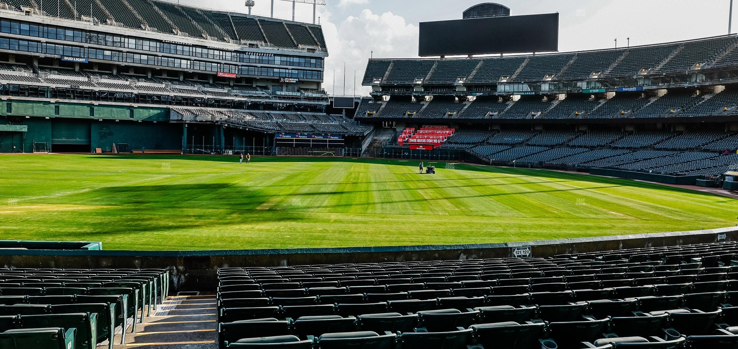 Oakland Coliseum - Section Front 121 Seat View