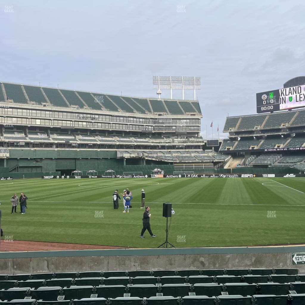 Oakland Coliseum - Section Front 121 Seat View