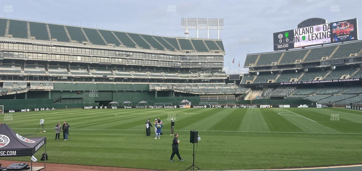 Oakland Coliseum - Section Front 121 Seat View