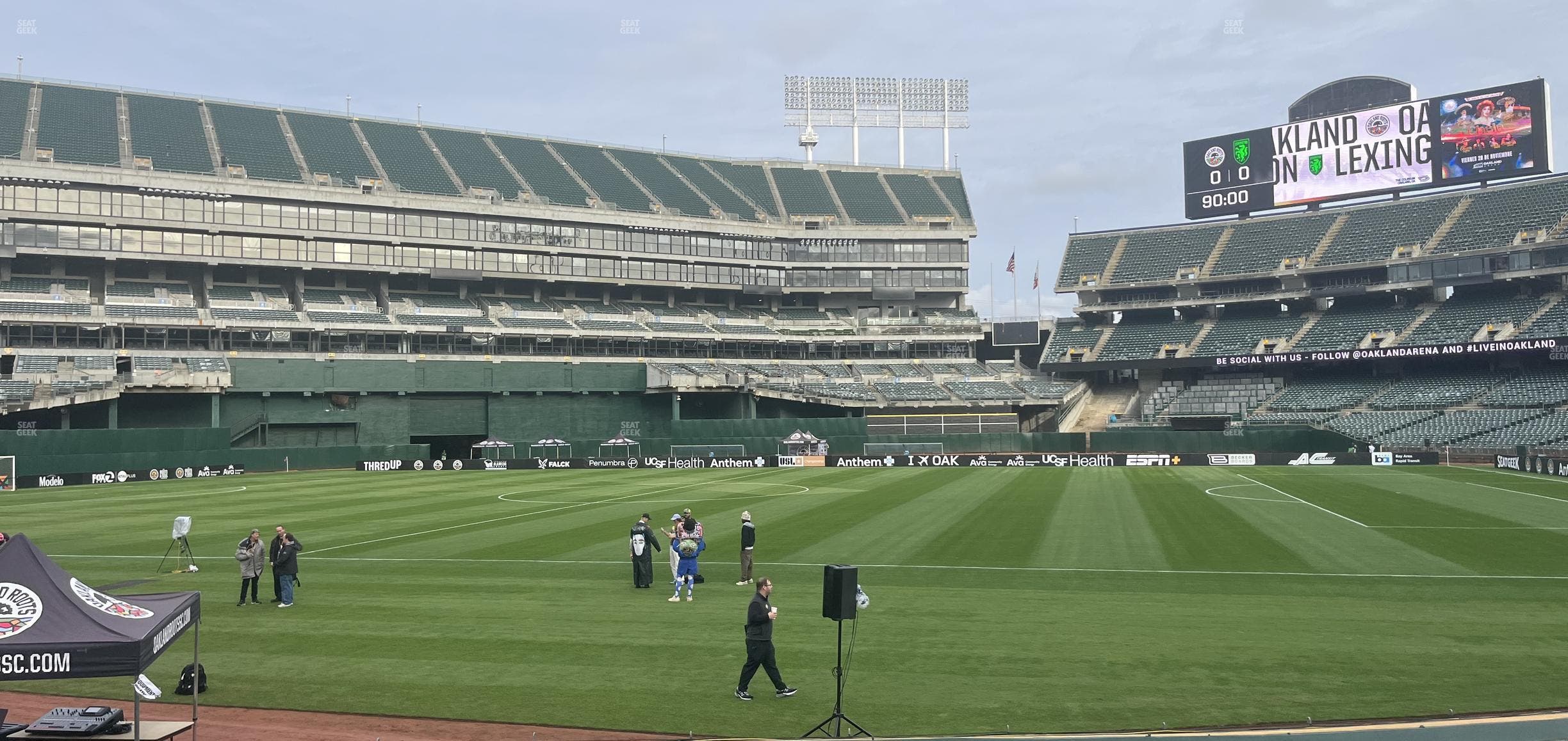 Oakland Coliseum - Section Front 121 Seat View