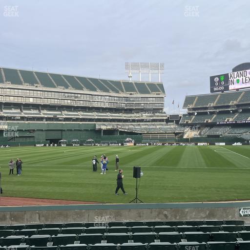 Oakland Coliseum - Section Front 121 Seat View