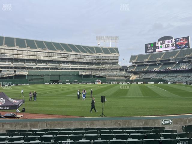 Oakland Coliseum - Section Front 121 Seat View