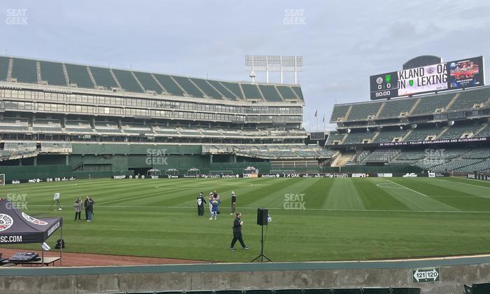 Oakland Coliseum - Section Front 121 Seat View