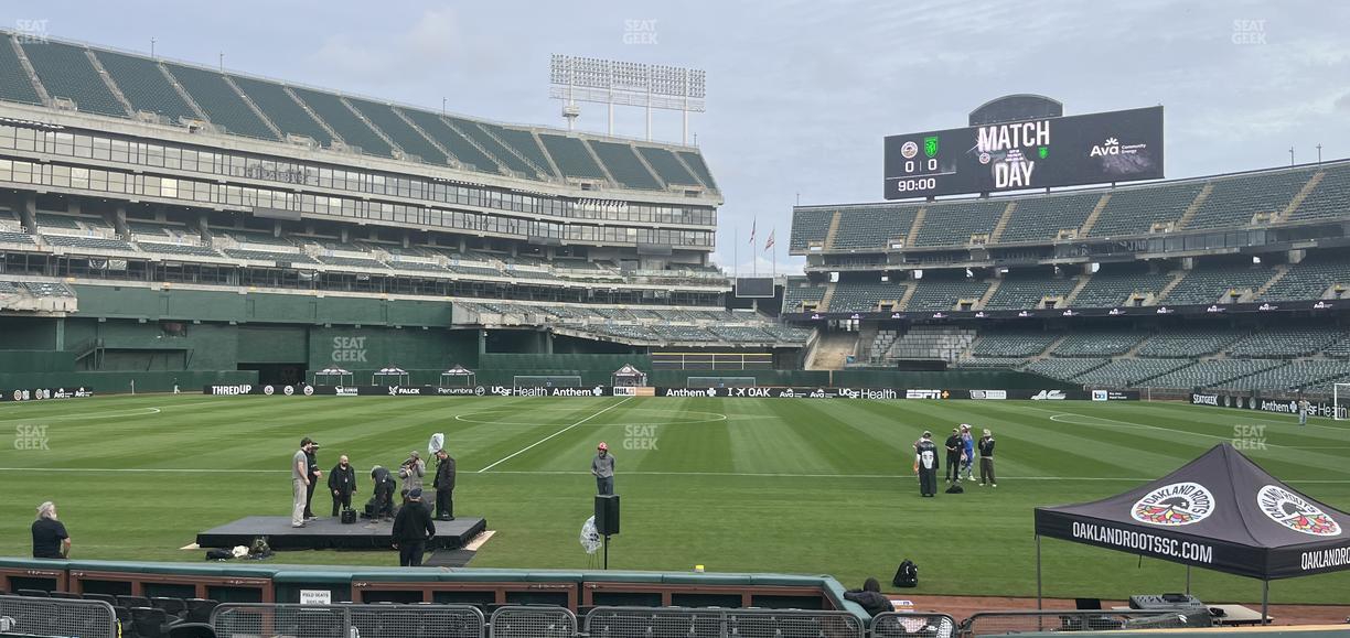 Oakland Coliseum - Section Front 123 Seat View