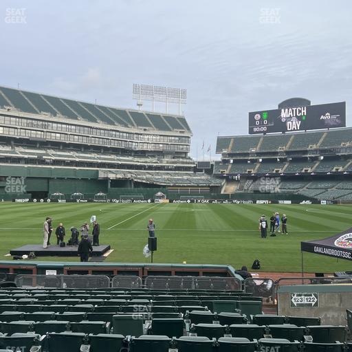 Oakland Coliseum - Section Front 123 Seat View