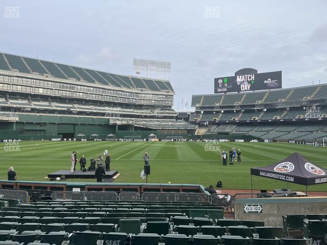 Oakland Coliseum - Section Front 123 Seat View