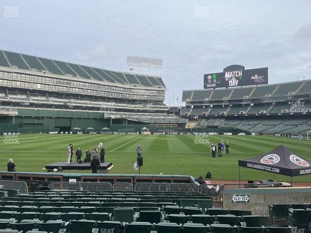 Oakland Coliseum - Section Front 123 Seat View