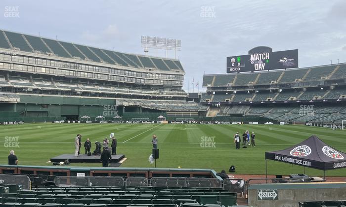 Oakland Coliseum - Section Front 123 Seat View
