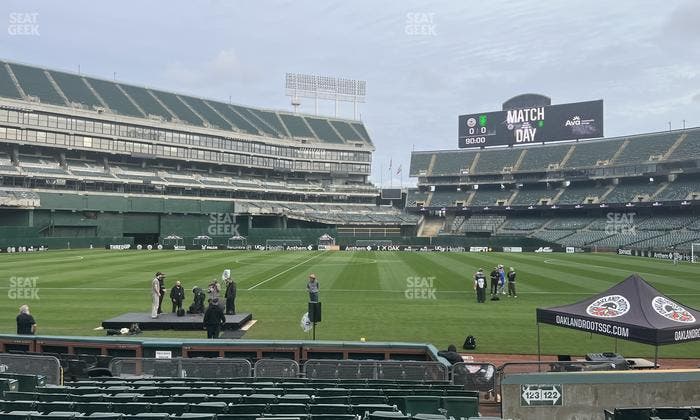 Oakland Coliseum - Section Front 123 Seat View