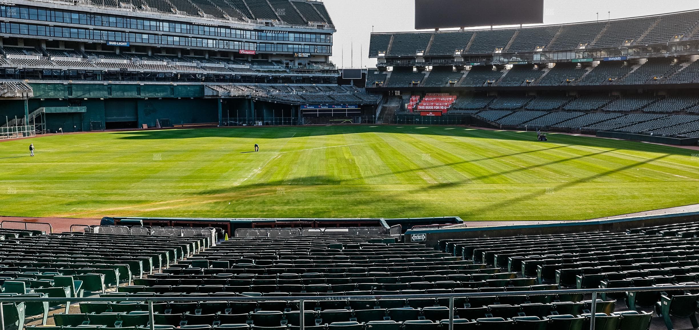 Oakland Coliseum - Section Front 123 Seat View