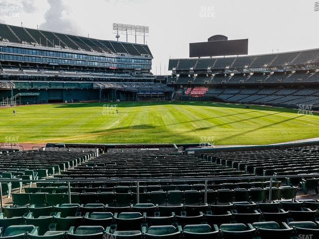Oakland Coliseum - Section Front 123 Seat View