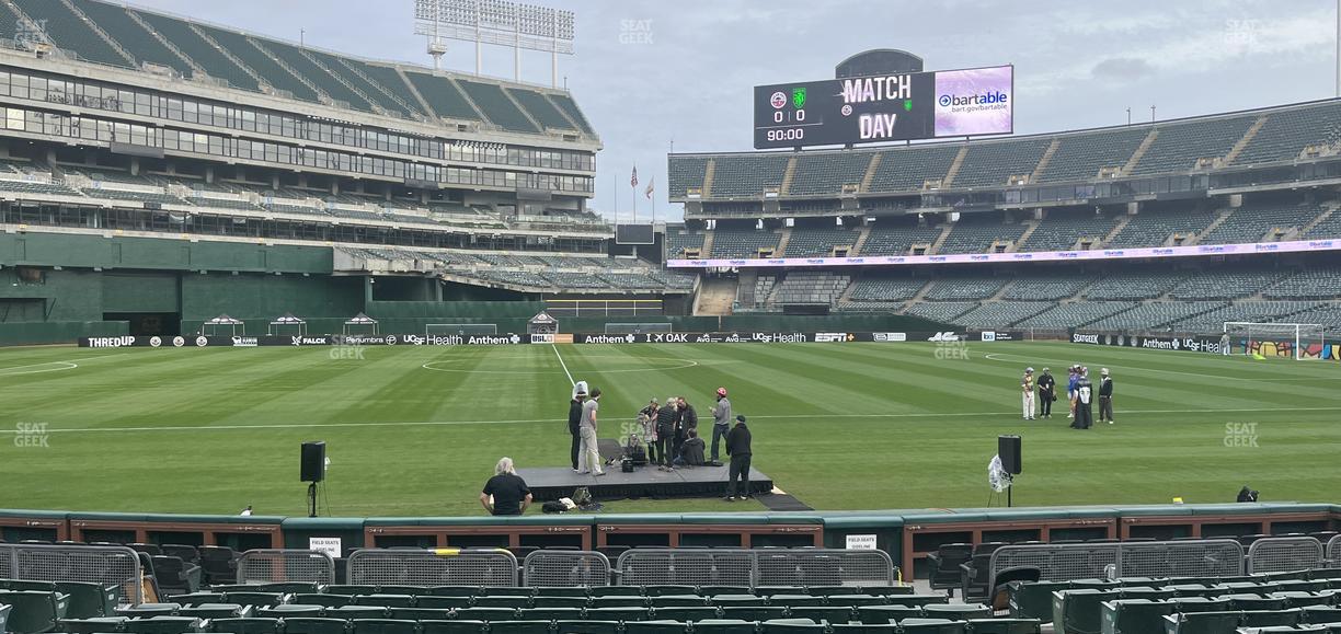 Oakland Coliseum - Section Front 124 Mosaic Seat View