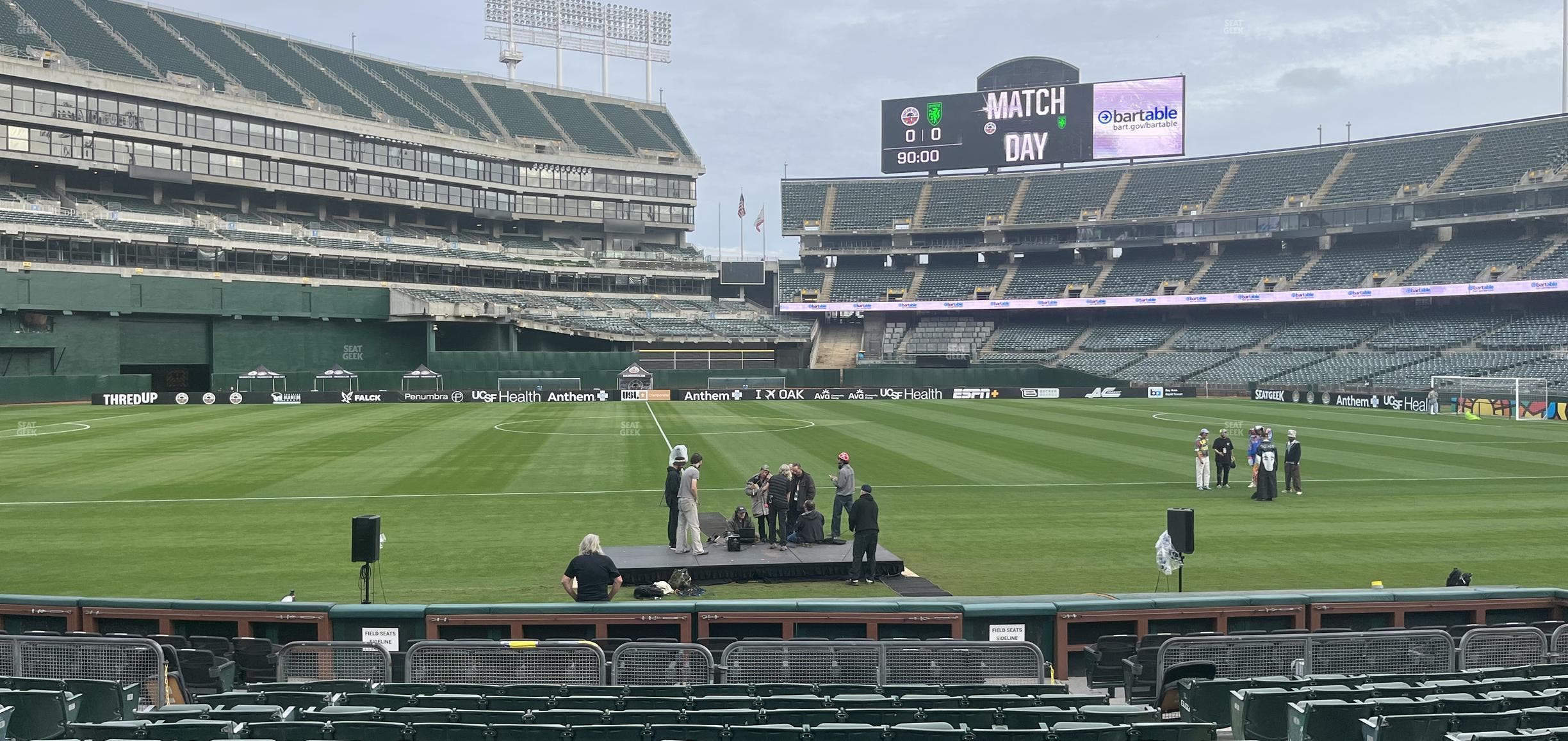 Oakland Coliseum - Section Front 124 Mosaic Seat View