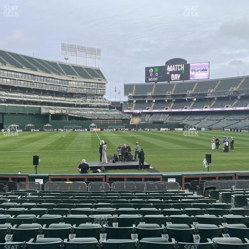 Oakland Coliseum - Section Front 124 Mosaic Seat View